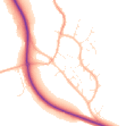 Daytime road noise heatmap for TA4 3UA