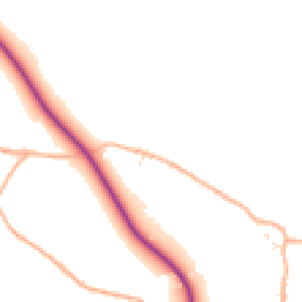 Daytime road noise heatmap for TA4 4AG