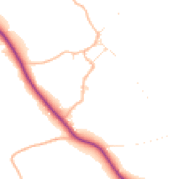 Daytime road noise heatmap for TA4 4EN