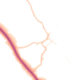 Daytime road noise heatmap for TA4 4EQ