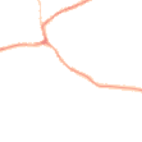 Night-time road noise heatmap for TA4 4NT