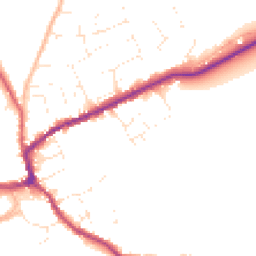 Daytime road noise heatmap for TA4 4TE