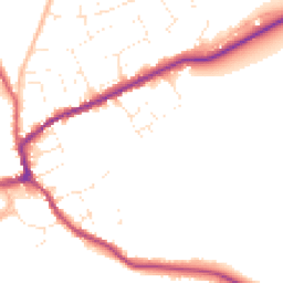 Daytime road noise heatmap for TA4 4TG