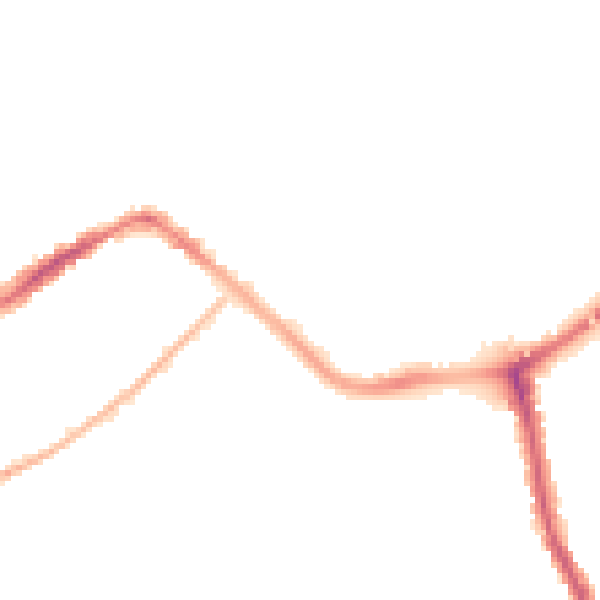 Night-time road noise heatmap for TA6 3AJ