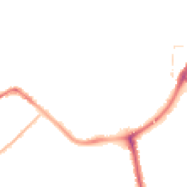 Night-time road noise heatmap for TA6 3BE