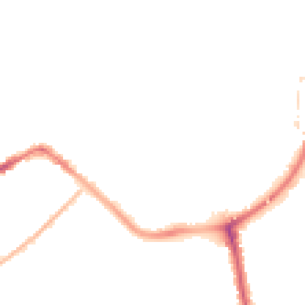 Night-time road noise heatmap for TA6 3BJ