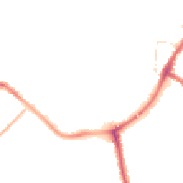 Night-time road noise heatmap for TA6 3BU