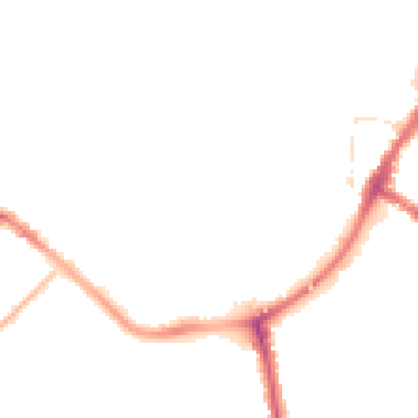 Night-time road noise heatmap for TA6 3BX