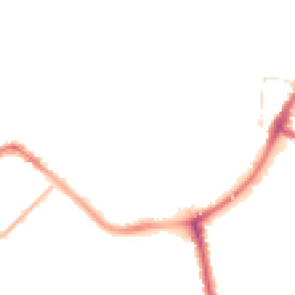 Night-time road noise heatmap for TA6 3BY