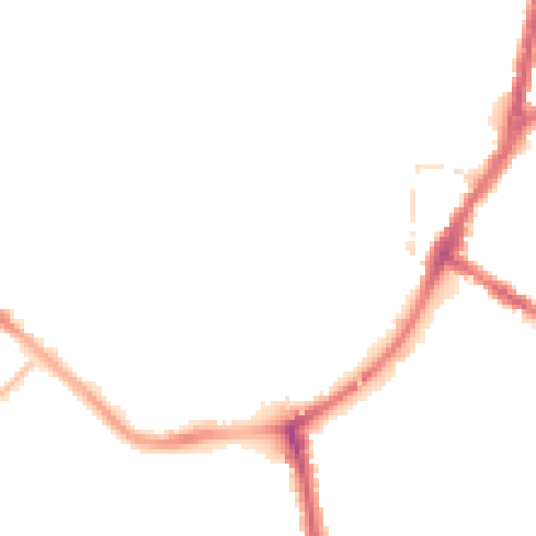 Night-time road noise heatmap for TA6 3BZ