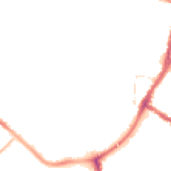 Night-time road noise heatmap for TA6 3DL