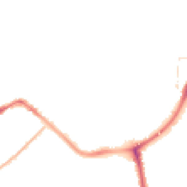 Night-time road noise heatmap for TA6 3EN