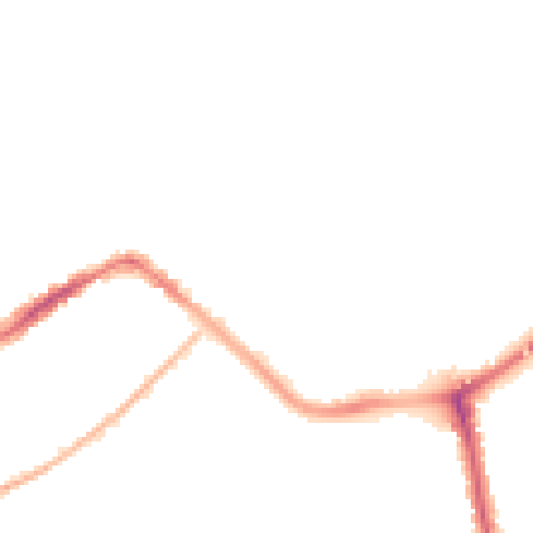 Night-time road noise heatmap for TA6 3EP