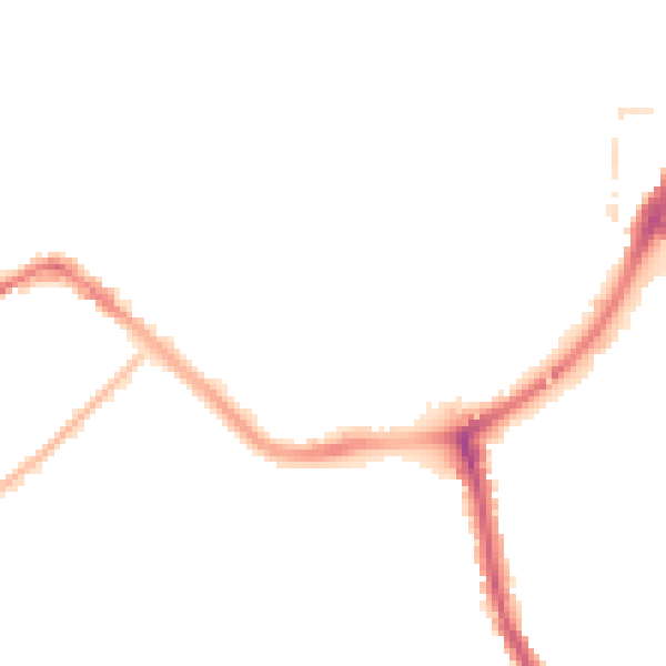 Night-time road noise heatmap for TA6 3EQ