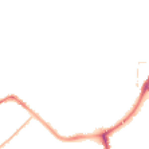Night-time road noise heatmap for TA6 3EU