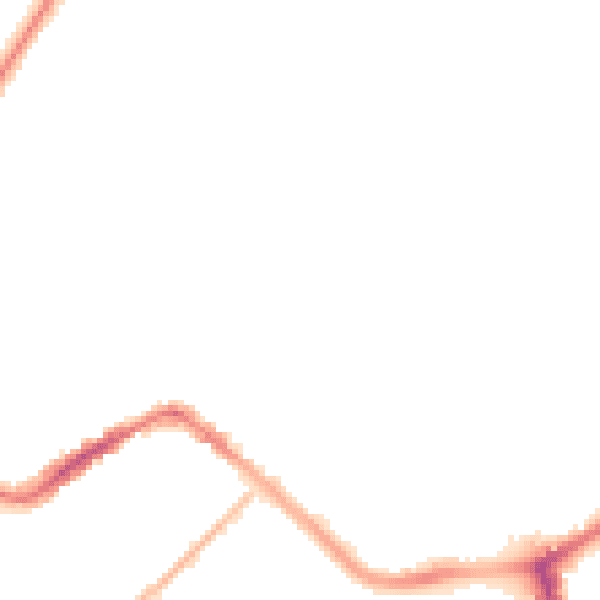 Night-time road noise heatmap for TA6 3EY