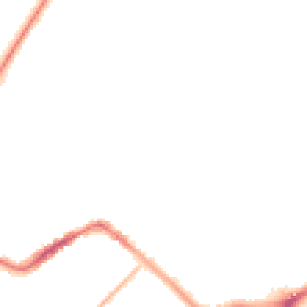 Night-time road noise heatmap for TA6 3EZ