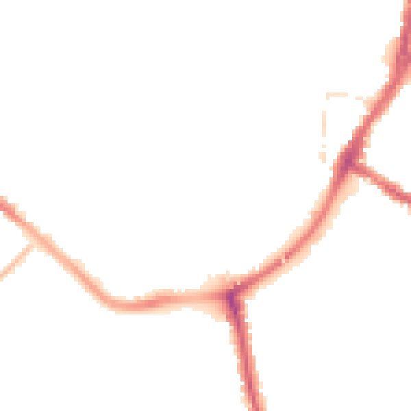 Night-time road noise heatmap for TA6 3FA