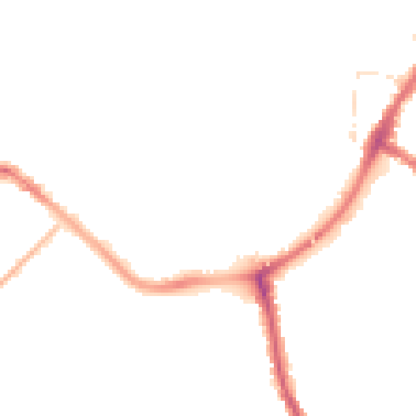 Night-time road noise heatmap for TA6 3FD