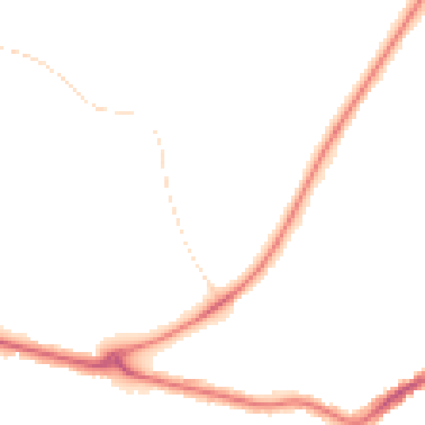 Night-time road noise heatmap for TA6 3FF