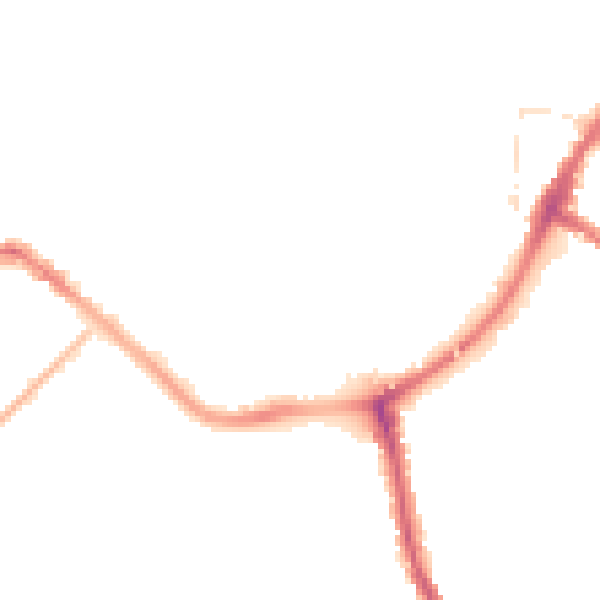Night-time road noise heatmap for TA6 3LY