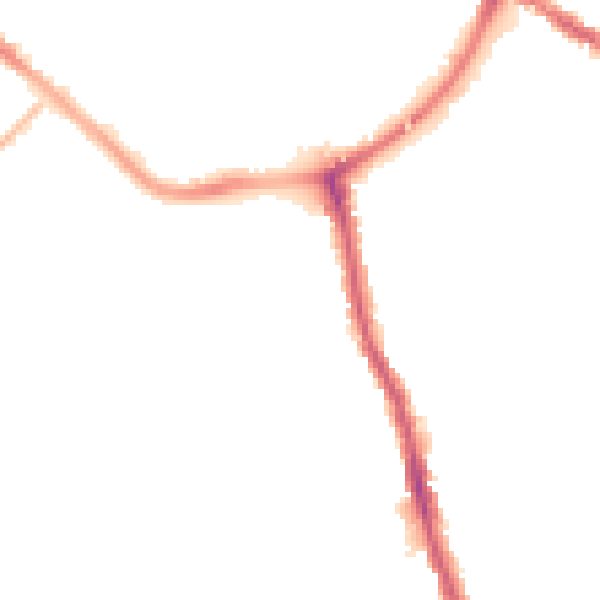 Night-time road noise heatmap for TA6 3RY