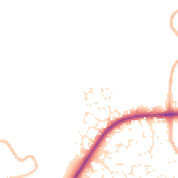 Daytime road noise heatmap for TA6 3SJ