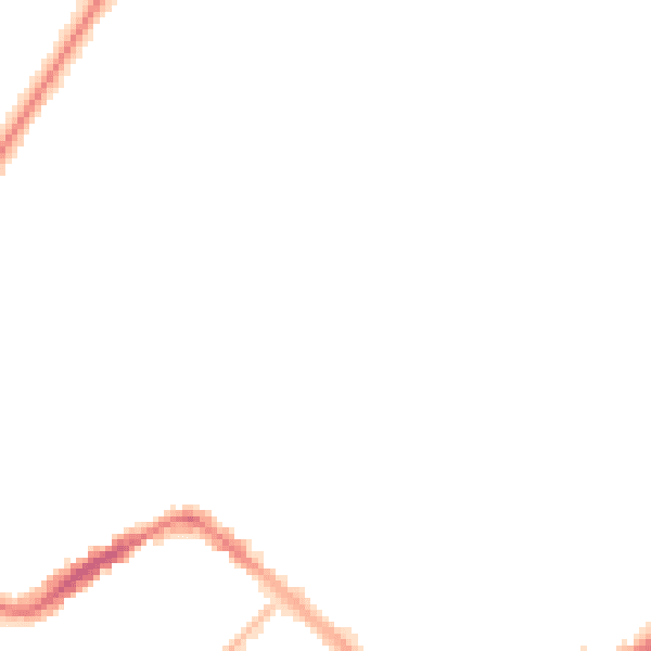 Night-time road noise heatmap for TA6 3TB