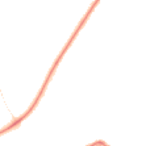 Night-time road noise heatmap for TA6 3UL