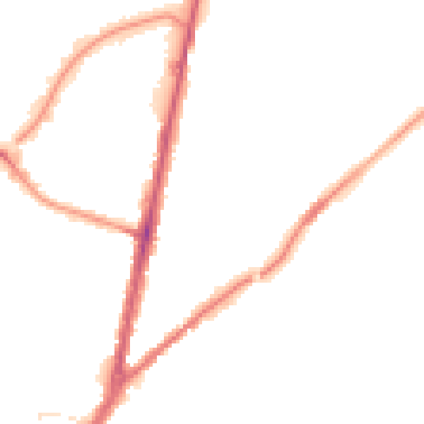 Night-time road noise heatmap for TA6 4AL