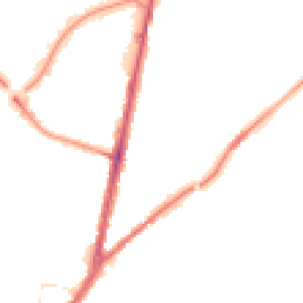Night-time road noise heatmap for TA6 4BD