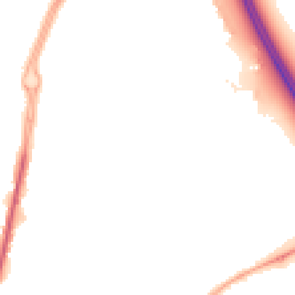 Night-time road noise heatmap for TA6 4DP