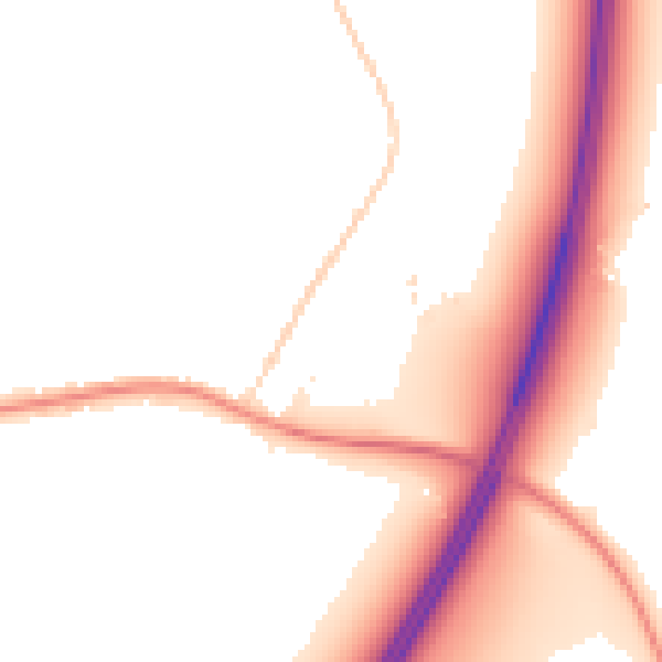Night-time road noise heatmap for TA6 4EB