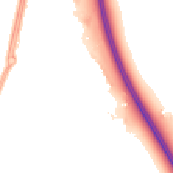 Night-time road noise heatmap for TA6 4FT