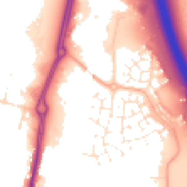 Daytime road noise heatmap for TA6 4FX