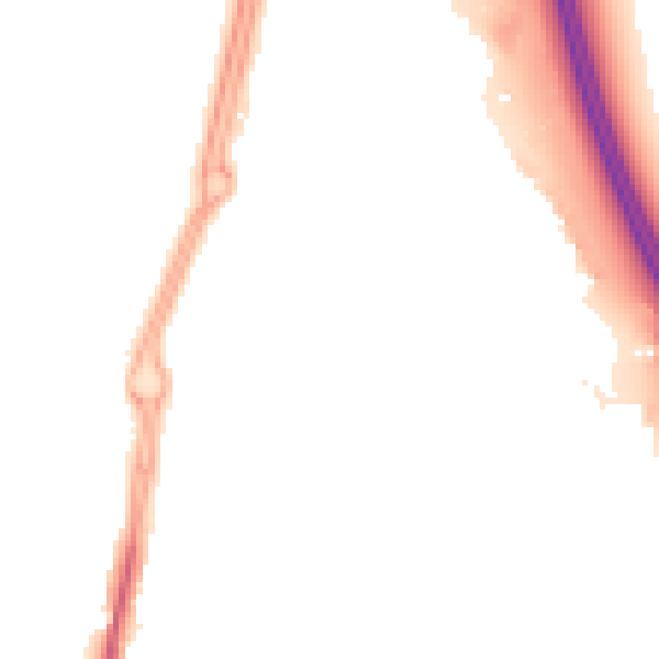 Night-time road noise heatmap for TA6 4FX