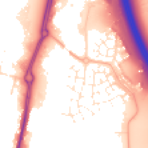 Daytime road noise heatmap for TA6 4FY