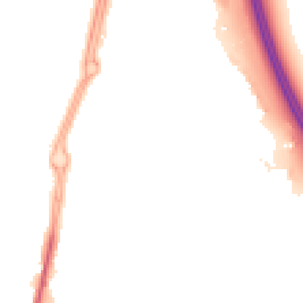 Night-time road noise heatmap for TA6 4FY