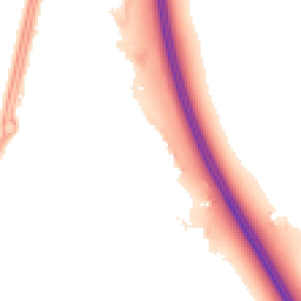 Night-time road noise heatmap for TA6 4GH