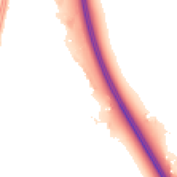 Night-time road noise heatmap for TA6 4GL