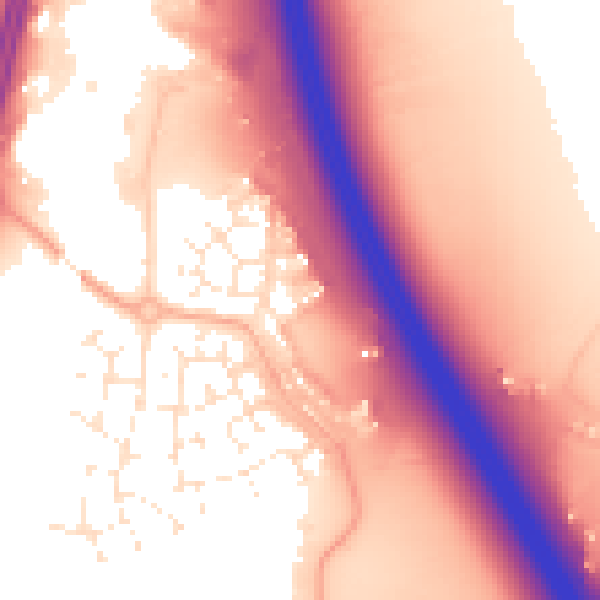 Daytime road noise heatmap for TA6 4GN