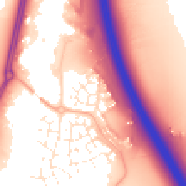 Daytime road noise heatmap for TA6 4GS