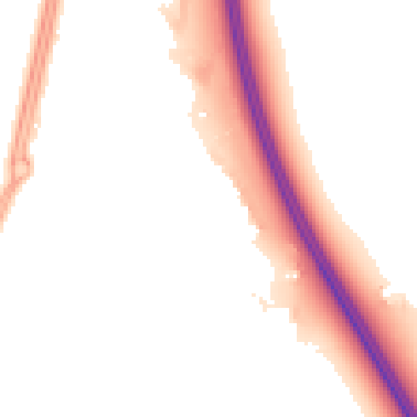 Night-time road noise heatmap for TA6 4GS