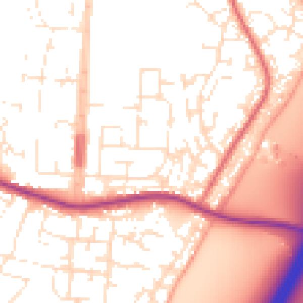 Daytime road noise heatmap for TA6 4JB