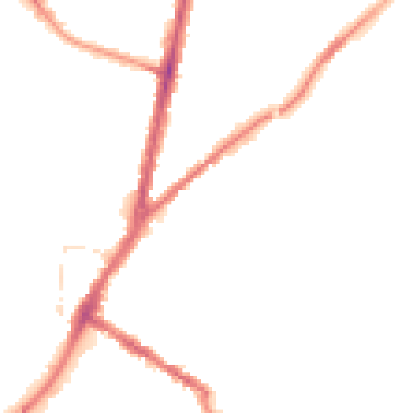 Night-time road noise heatmap for TA6 4JZ
