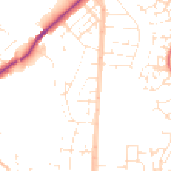 Daytime road noise heatmap for TA6 4NH