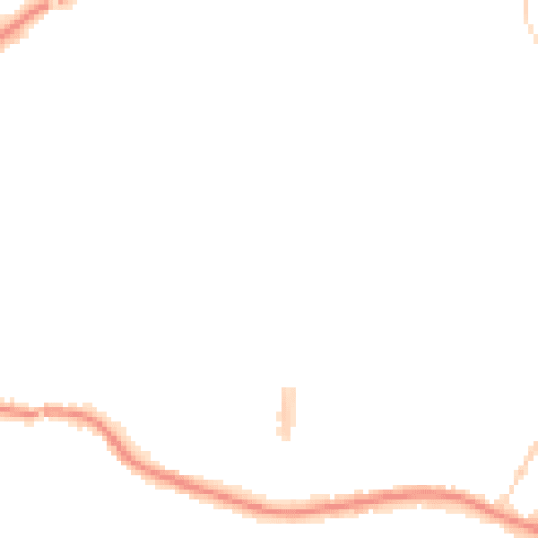 Night-time road noise heatmap for TA6 4NY