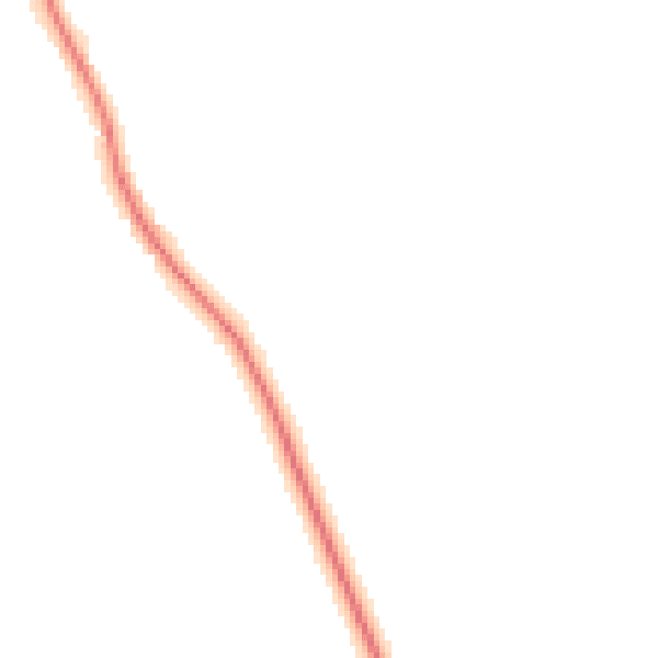 Night-time road noise heatmap for TA6 4RS