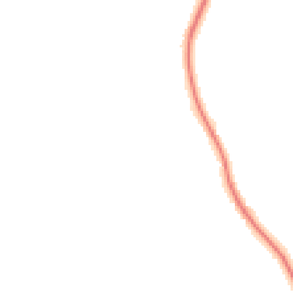 Night-time road noise heatmap for TA6 4RZ