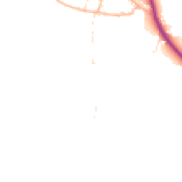 Daytime road noise heatmap for TA6 4SE